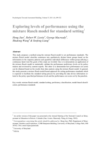 Exploring levels of performance using the  Hong Jiao