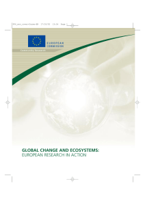 GLOBAL CHANGE AND ECOSYSTEMS: EUROPEAN RESEARCH IN ACTION