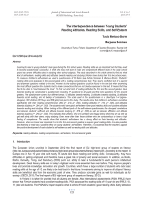 The Interdependence between Young Students’ Reading Attitudes, Reading Skills, and Self-Esteem