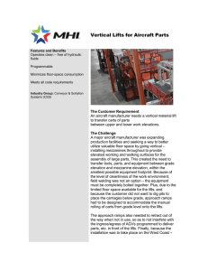 Vertical Lifts for Aircraft Parts