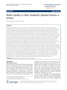 ’s planted forests: a Water quality in New Zealand review