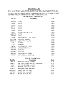 EECS PARTS LIST