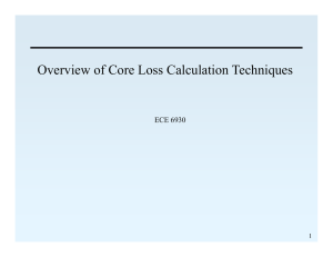 Overview of Core Loss Calculation Techniques ECE 6930 1