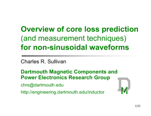 Overview of core loss prediction for non-sinusoidal waveforms ( d