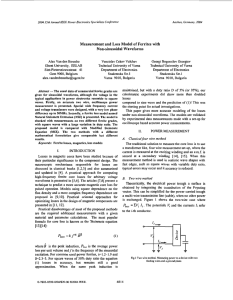 Measurement and Loss Model of Ferrites with Non-sinusoidal Waveforms