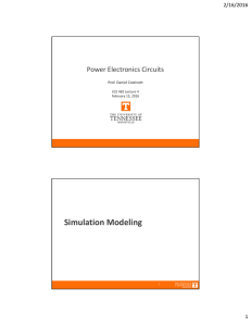 Simulation Modeling Power Electronics Circuits 2/16/2016 1
