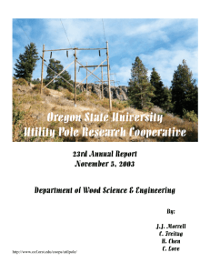 Oregon State University Utility Pole Research Cooperative 23rd Annual Report November 5, 2003