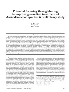 Potential for using through-boring to improve groundline treatment of