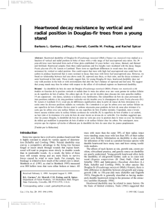Heartwood decay resistance by vertical and stand