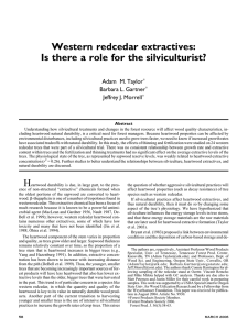 Western redcedar extractives: Is there a role for the silviculturist?