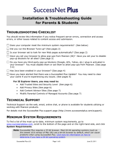 Installation &amp; Troubleshooting Guide for Parents &amp; Students T