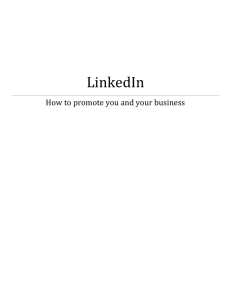 LinkedIn How to promote you and your business