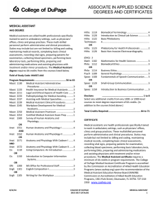 MEDICAL ASSISTANT AAS DEGREE