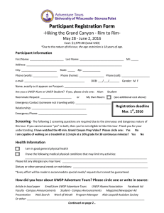 Participant Registration Form  -Hiking the Grand Canyon - Rim to Rim-