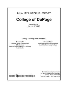 College of DuPage Q C R