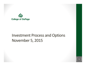 Investment Process and Options November 5, 2015 1