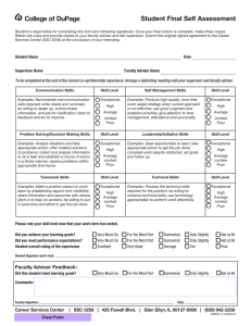 College of DuPage Student Final Self Assessment