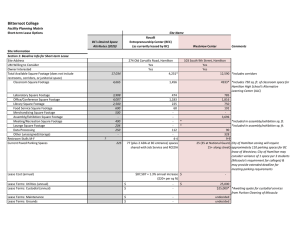 Bitterroot College Facility Planning Matrix