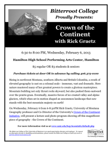 Crown of the Continent Bitterroot College with Rick Graetz