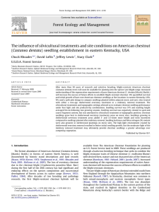 The inﬂuence of silvicultural treatments and site conditions on American... (Castanea dentata) seedling establishment in eastern Kentucky, USA