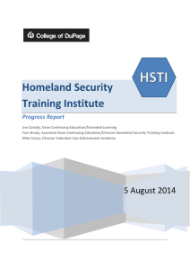 Homeland Security Training Institute