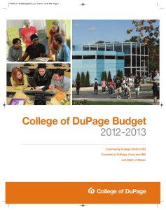 College of DuPage Budget 2012-2013 College of DuPage Community College District 502