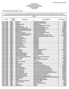 D. All Disbursements Excluding Payroll Invoice &lt; $15,000