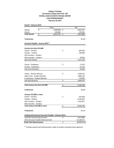 College of DuPage Community College District No. 502 CASH DISBURSEMENTS