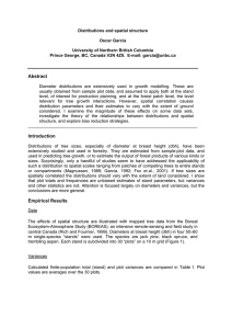 Distributions and spatial structure  Oscar García University of Northern British Columbia