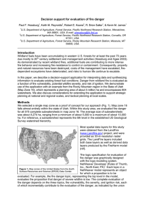 Decision support for evaluation of fire danger Paul F. Hessburg
