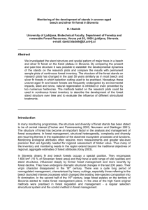 Monitoring of the development of stands in uneven-aged  D. Hladnik