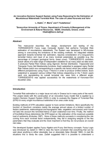An innovative Decision Support System using Fuzzy Reasoning for the... Mountainous Watersheds Torrential Risk: The case of Lakes Koroneia and...