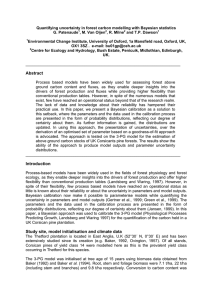 Quantifying uncertainty in forest carbon modelling with Bayesian statistics G. Patenaude