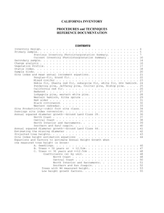 CALIFORNIA INVENTORY PROCEDURES and TECHNIQUES REFERENCE DOCUMENTATION CONTENTS