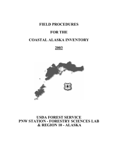 FIELD PROCEDURES  FOR THE COASTAL ALASKA INVENTORY