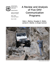 A Review and Analysis of Five OHV Communication Programs