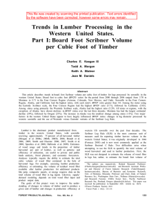 Trends in Lumber Processing in the Western United States.