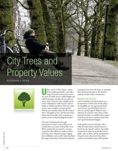 City Trees and Property Values U Kathleen L. Wolf