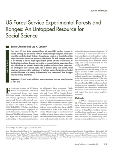 US Forest Service Experimental Forests and Ranges: An Untapped Resource for