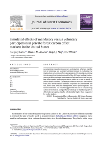 Journal of Forest Economics Simulated effects of mandatory versus voluntary