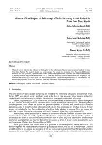 Influence of Child Neglect on Self-concept of Senior Secondary School... Cross River State, Nigeria