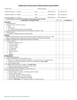 IV Piggyback Checklist