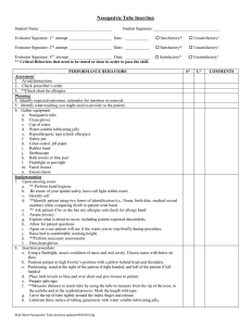 Nasogastric Tube Insertion
