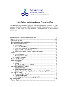 2009 Safety and Compliance Education/Test