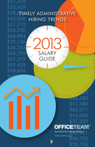 2013 SALARY GUIDE Timely AdminisTrATive