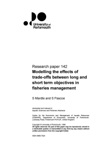 Modelling the effects of trade-offs between long and short term objectives in