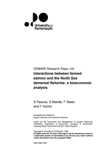 V   C  University Portsmouth Interactions between farmed