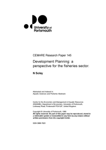 Development  Planning:  a perspective for the fisheries  sector. Portsmouth