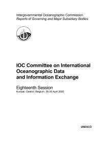 IOC Committee on International Oceanographic Data and Information Exchange Eighteenth Session