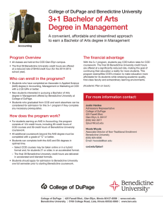 3+1 Bachelor of Arts Degree in Management